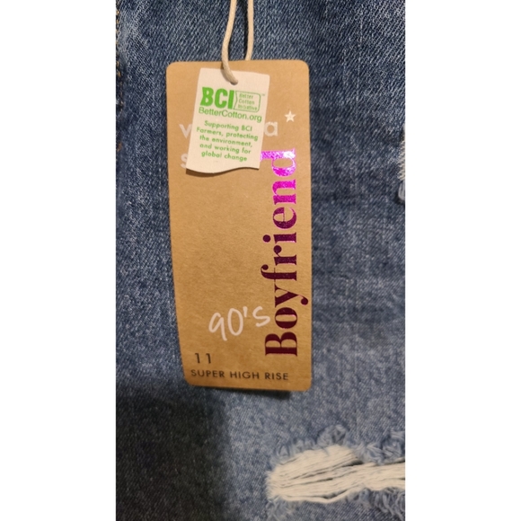 Vanilla Star 90's boyfriend jeans super high rise Size 11 NEW NWT straight - Picture 2 of 4